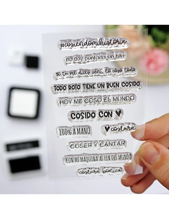 Set de sellos Palabra de costurera
