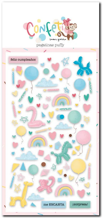 Set de pegatinas puffy &laquo;Confeti&raquo; by Sami Garra