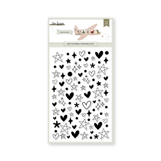 Puffys formas B&W POSTCARDS
