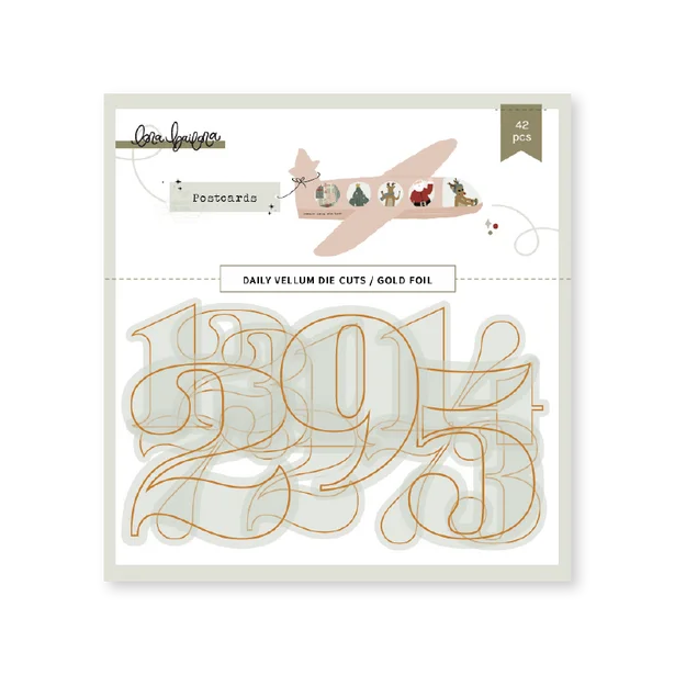 N&uacute;meros diario vellum y dorado POSTCARDS