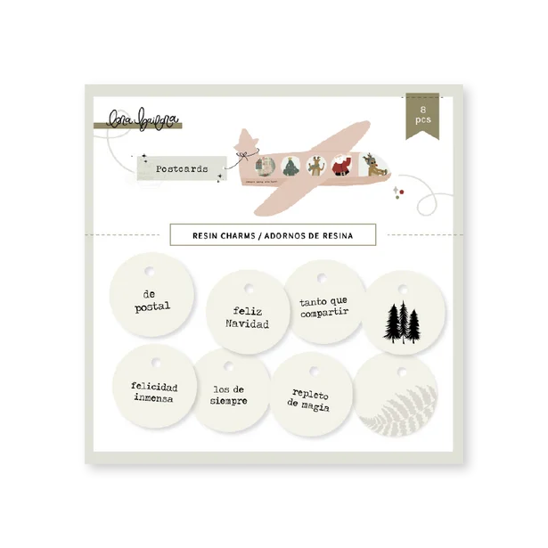 Charms de resina POSTCARDS