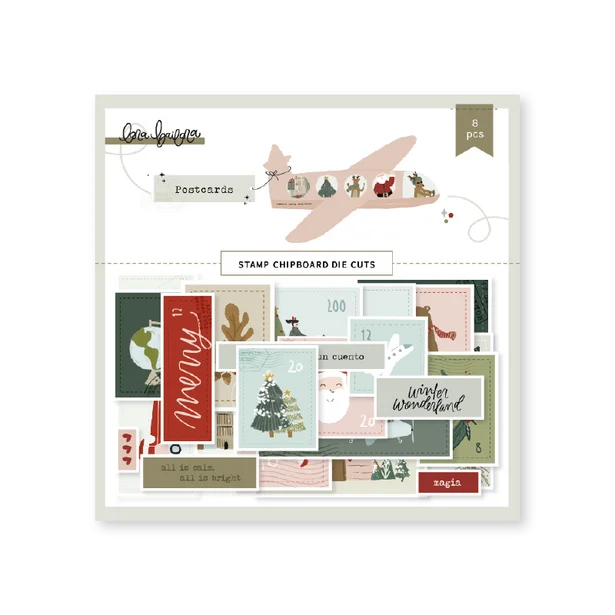 Die cuts chipboard POSTCARDS