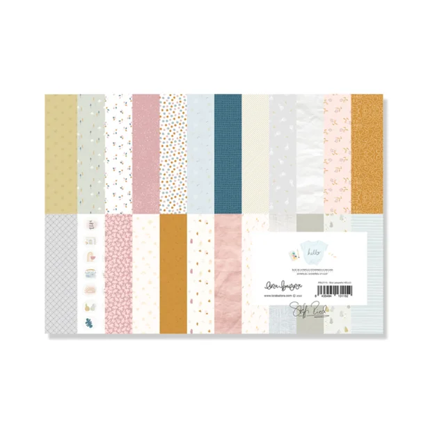 Hello - Paper pad 24 papeles estampados a una cara 15,2x20.3 cms