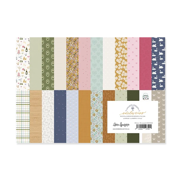 Paper pad 24 papeles estampados a una cara 15,2x20,3 cm EDELWEISS