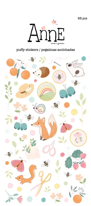 Set de pegatinas puffy con ilustraciones &laquo;Anne&raquo; by Sami Garra