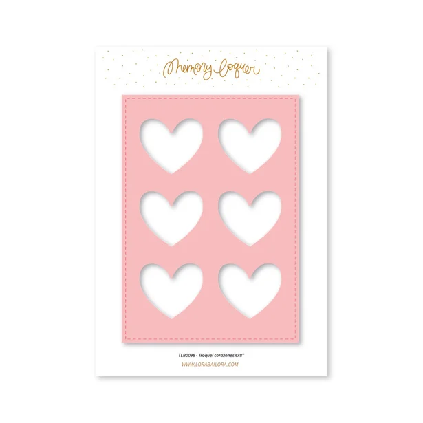 Troquel Corazones 6x8"