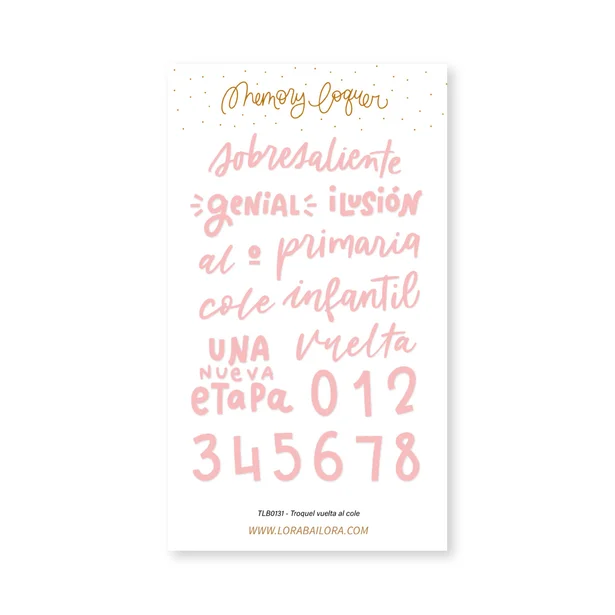 Troquel Vuelta al Cole